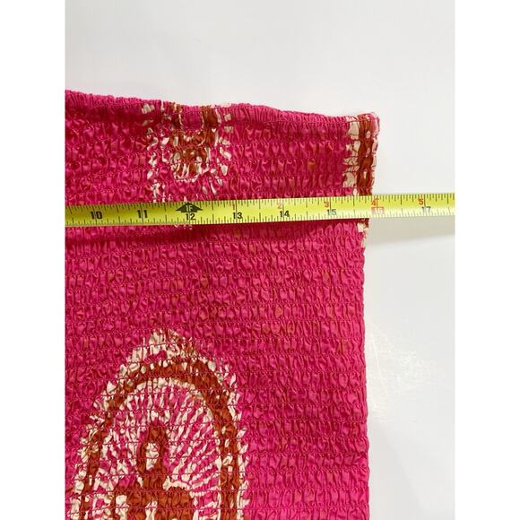 House of Harlow Women's Pink One-Shoulder Cropped Smocked Top Size L - NWT - Picture 6 of 8